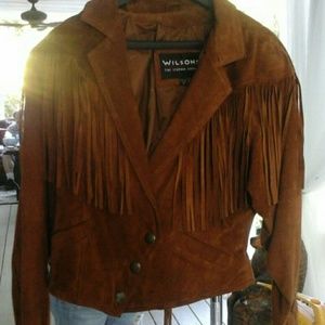 vintage suede fringe jacket